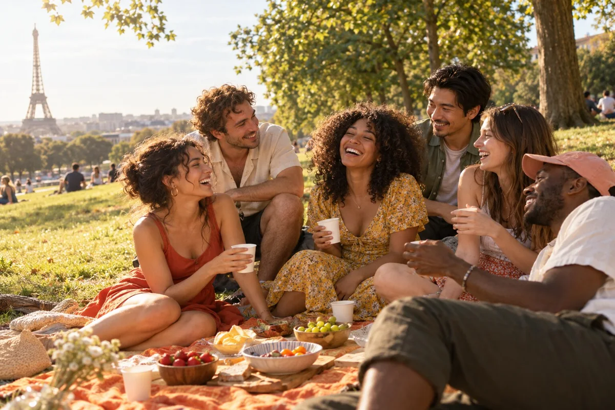 Un moment de rencontre au parc — campagne BLINKY